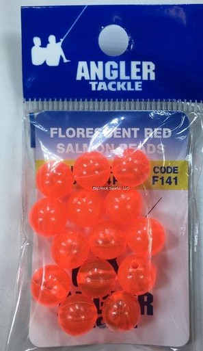 Angler Tackle Salmon Beads Fl. Red / 4