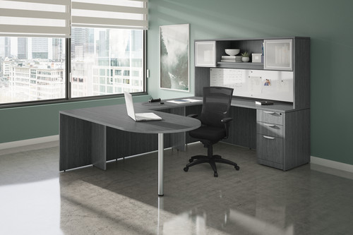 Worksimpli Performance Laminate PL laminate L desk sets with Bullet Table from Easy Office Furniture in Marietta and Atlanta GA