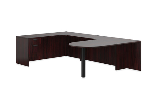 Performance Laminate U Desk with Bullet Table Desk and Storage Pedestal