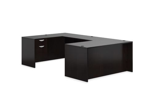 Performance Laminate U Desk with Rectangular Desk and 2 Storage Pedestals