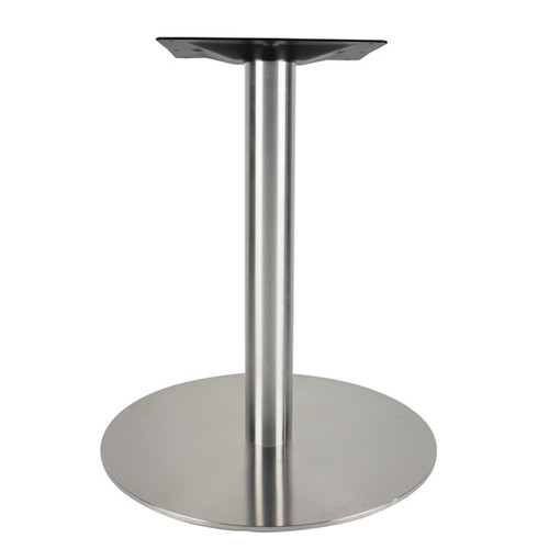 Brushed Steel Disc Table Base, 29"H