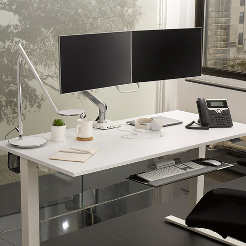 Humanscale M8 Dual Monitor Arm with M/Connect 2 Docking Station and Neat Tech Cable Mgt New in Box
