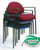 B9501 STACKABLE FABRIC GUEST CHAIR WITH ARMS