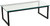 FFI 0700 Glass End Table with Black Legs 