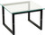 FFI 0700 Glass End Table with Black Legs 