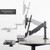 Sit Stand Height Adjustable Desk Mount Riser with Keyboard Tray Single Monitor