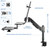 Sit Stand Height Adjustable Desk Mount Riser with Keyboard Tray Single Monitor