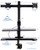 Sit Stand Height Adjustable Desk Mount Riser with Keyboard Tray Dual Monitor