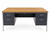 Steelcase Vintage Mid Century 30D x 60W Metal Desk with Chrome Legs

Sets of Drawers on both sides and a center drawer.