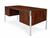 Outstanding Mid-Century Knoll Executive Desk by Richard Schultz in Rare Rosewood.
Designed for Knoll in 1963 and this desk was manufactured in 1982.
This is a rare rosewood version of this classic desk that Richard Schultz designed for Knoll. The wood grain is amazing. It is a large, 6 foot desk with plenty of surface space and leg room. The polished chrome trim and inlaid accent strips contrast beautifully with the rosewood. It is well built and sturdy.

Measurements
height: 29 in.
depth: 32 in.
width/length: 6 ft.

Damage to RH drawer and normal wear around the knee-space but other than that in very good condition.

Creator: Richard Schultz for Knoll