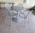 Indoor Outdoor Powder coated Steel Dining Set with 36" Round Table. (3) Sets available