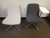 $150 each. 8 Used Paoli Fabric Swivel Lounge Chairs 18"H with Swivel Tablet Arms and Donati Aluminum Base. Also have (8) of the chairs in Beige without swivel tablet arms.