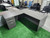 EZ-NT (No Tariff) Laminate L Desk Set in Weathered Gray from Easy Office Furniture in Marietta GA and Atlanta GA