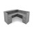 EZ - NT (No Tariff) Laminate Reception L Desk with Bow Front Laminate Counter and 3-Drawer Storage Drawers from Easy Office Furniture in Marietta GA and Atlanta GA