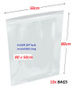 Clear Re-sealable Zip Lock plastic bag 80cm x 50cm - QTY: 10x bags