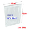 Clear Re-sealable plastic bag 32cm x 22cm A4 Size