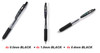 Zebra Sarasa Retractable Gel pen - 4x 0.4mm + 4x 0.5mm +4x 1.0mm BLACK