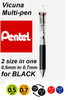 Pentel Vicuna PLAN+MEMO Multi-colour 0.5mm black+ 0.7mm black + blue + red ink