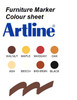 Artline Furniture Marker EK95 for marking wooden objects - 2x Maple