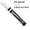 Uni POSCA Blackboard PCE-200-5M (Bullet Tip) Deco markers - 10x WHITE