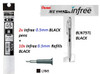 2x Pentel InFree 0.5mm Transparent body Gel Pens BLN75TL BLACK+ 10x REFILLS BLACK