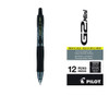 Pilot G2 MINI Retractable Gel Ink Pens 0.7mm Fine Tip - 1 Dozen BLACK