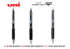 UNIBALL Signo 207 Retractable gel ink BLACK - 4x 0.5mm + 4x 0.7mm + 4x 1.0mm