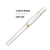UNIBALL UM153 Broad Tip Liquid Ink Cap Pen 1.0mm - 10x WHITE