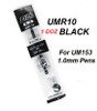 Uniball UMR10 REFILLS 1.0mm Broad Tip - 1 DOZEN BLACK