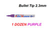 Artline Paint Marker EK400XF Bullet Tip 2.3mm - 1 DOZEN PURPLE