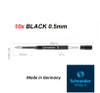 Schneider Gelion+ 0.5mm Gel ink REFILL - 10x BLACK ink