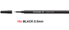 Schneider Topball 850 0.5mm Rollerball REFILL - 10x BLACK ink