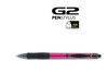 Pilot G2 STYLUS Pen 0.7mm PINK BODY BLACK