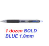 UNIBALL Signo 207 Gel Rollerball Pen 1.0mm BOLD -1 DOZEN BLUE