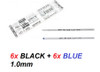 ZEBRA 4C Ballpoint pen refills 1.0mm - 6x BLACK + x BLUE
