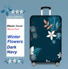 Elastic Polyester luggage cover for 69cm to 71cm Winter Flowers