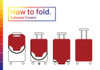 Elastic Polyester luggage cover for 80cm to 82cm VIOLET Diamond