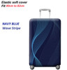Elastic Polyester luggage cover to Fit 80cm to 82cm NAVY Wave Stripe