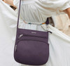 Travelon Anti Theft Classic North / South Crossbody Bag 43310 PURPLE