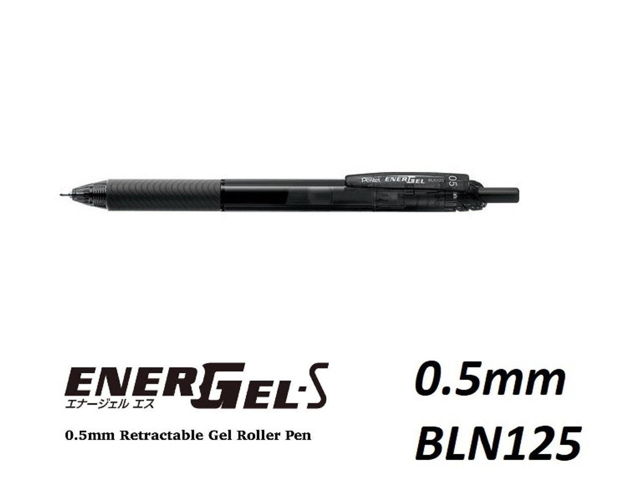 Pentel EnerGel Clena Gel Pen - 0.3 mm - Black Ink - Mint Green Body