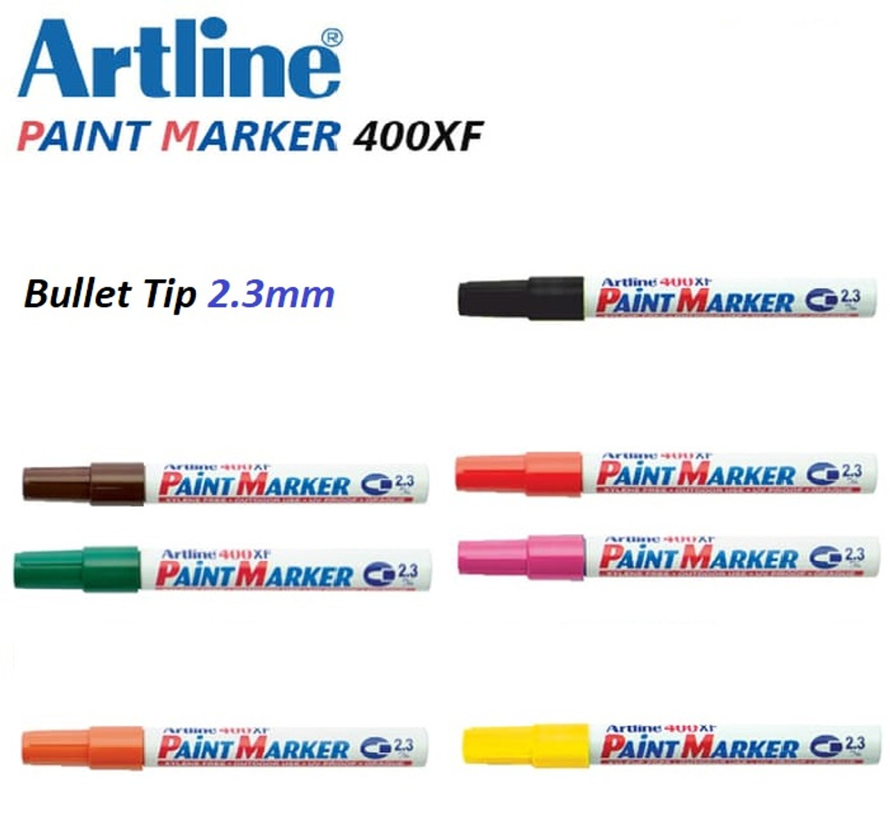 Artline 900XF Metallic Ink Marker, SILVER, 2.3MM, Ideal for Decorating and  Writing on Card, Plastic, Glass, Metal or Pottery. 