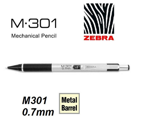 ZEBRA M301 Stainless Steel Mechanical Pencil 0.7mm