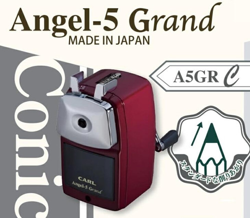 Carl A5 Grand pencil sharpener Metallic RED - Made in Japan
