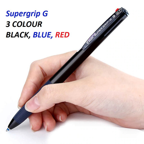 PILOT SUPERGRIP G3 MULTICOLOUR BALLPOINT PEN 0.7mm Fine Tip - 1x ONLY