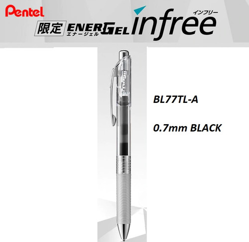 Pentel Energel INFREE BL77TL Gel Ink 0.7mm pen - 1 Dozen BLACK