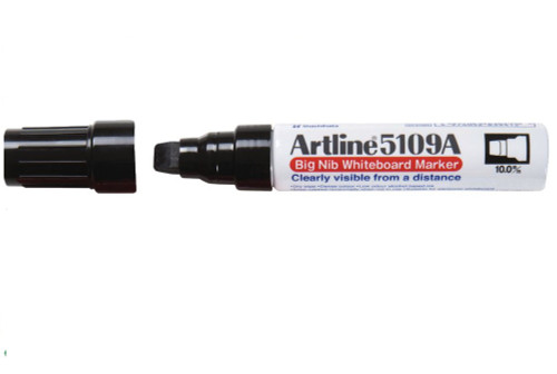 Artline Whiteboard Markers Big Nib 10mm EK5109A  - 1 DOZEN BLACK