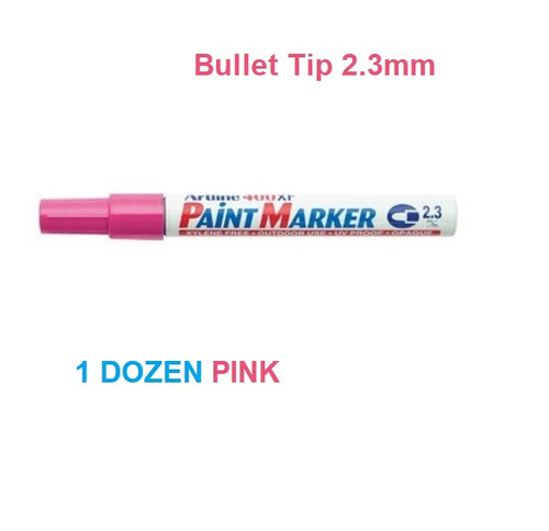 Artline Paint Marker EK400XF Bullet Tip 2.3mm - 1 DOZEN PINK