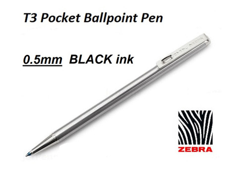 Zebra Techo T3 Mini Ballpoint Pen 0.5mm BLACK Ink