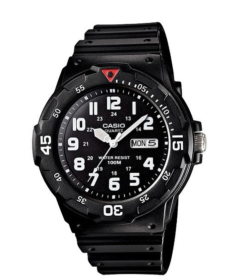 CASIO Men's MRW200H-1B Analog Watch Resin Band 100m Black
