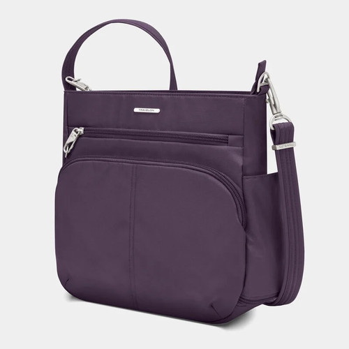 Travelon Anti Theft Classic North / South Crossbody Bag 43310 PURPLE